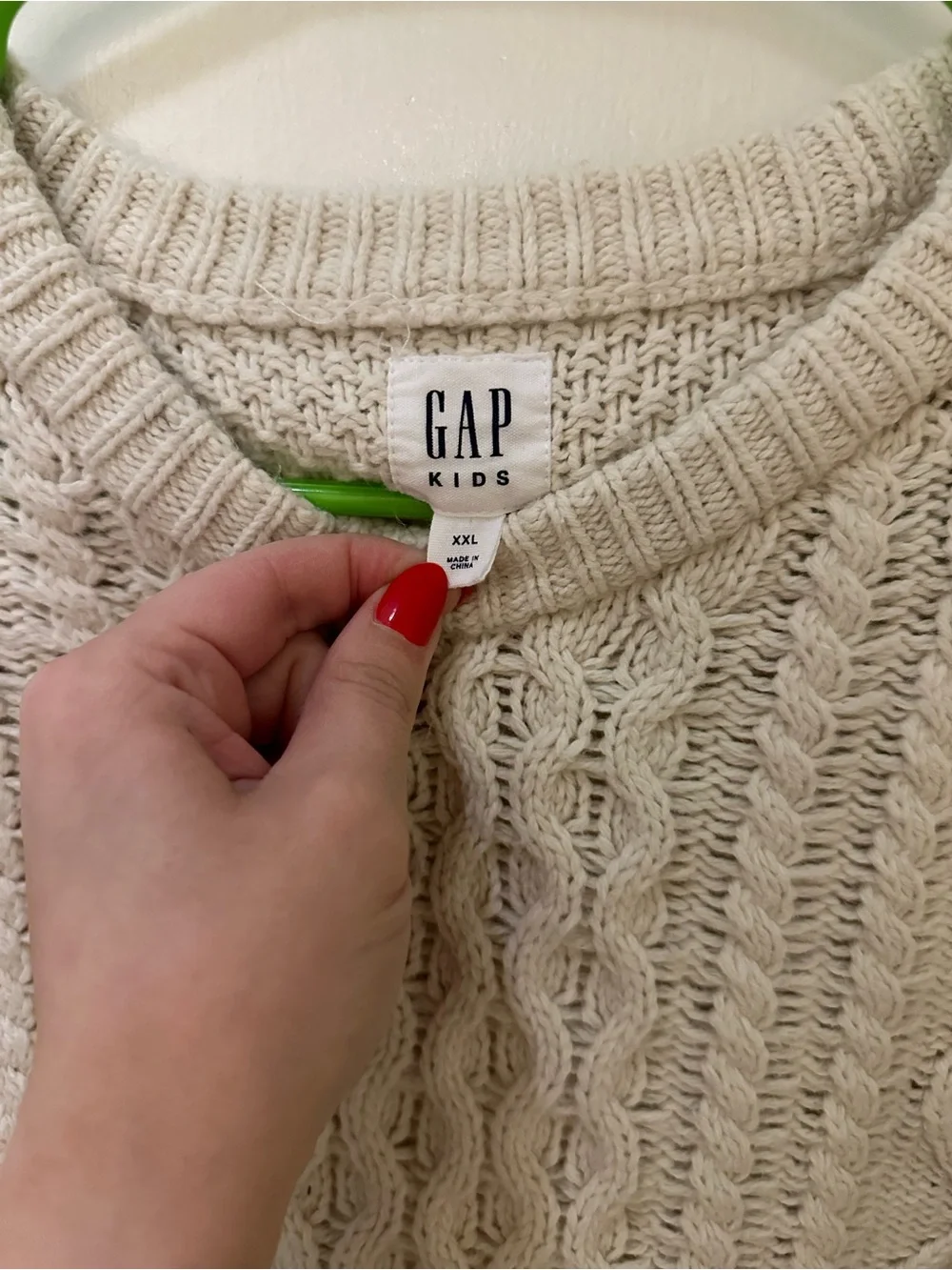 Cream Cable Knit Sweater